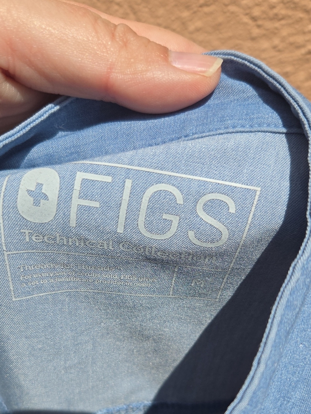 Figs Light Blue Technical Collection Scrub Top